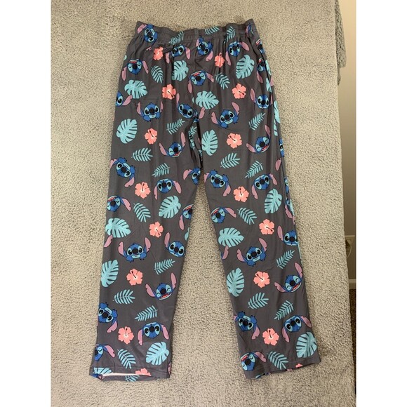 Disney Stitch Men's Gray Graphic Print All-Over Lounge Sleepwear PJ Pants 2XL - Picture 6 of 9